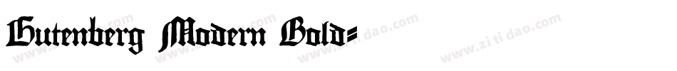 Gutenberg Modern Bold字体转换